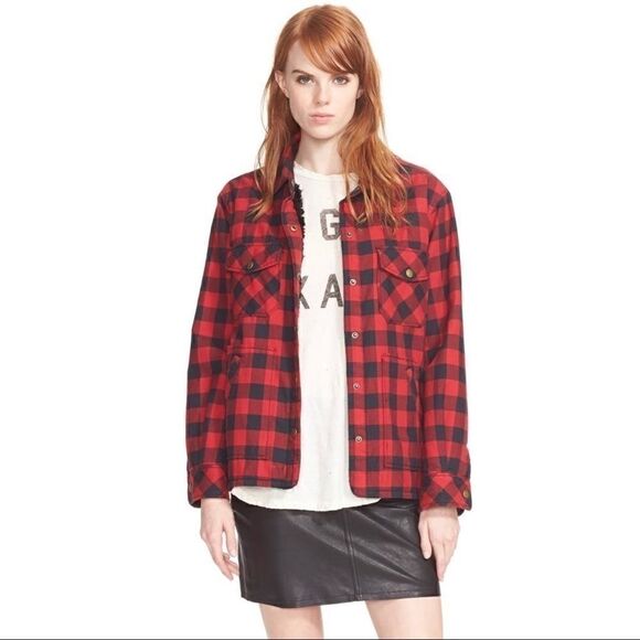 Current Elliot Buffalo Plaid Workman Shirt Jacket - Picture 1 of 8